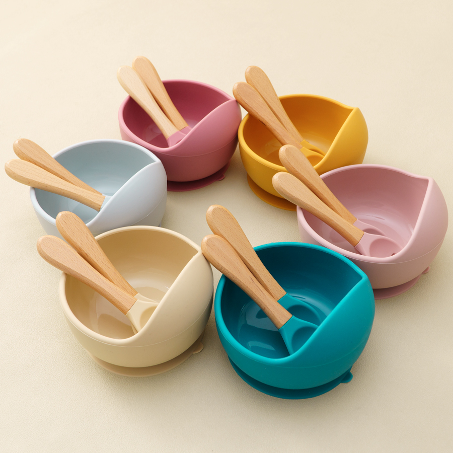 Baby Food Menu - Mamaplan Set peralatan makan silikon bayi,