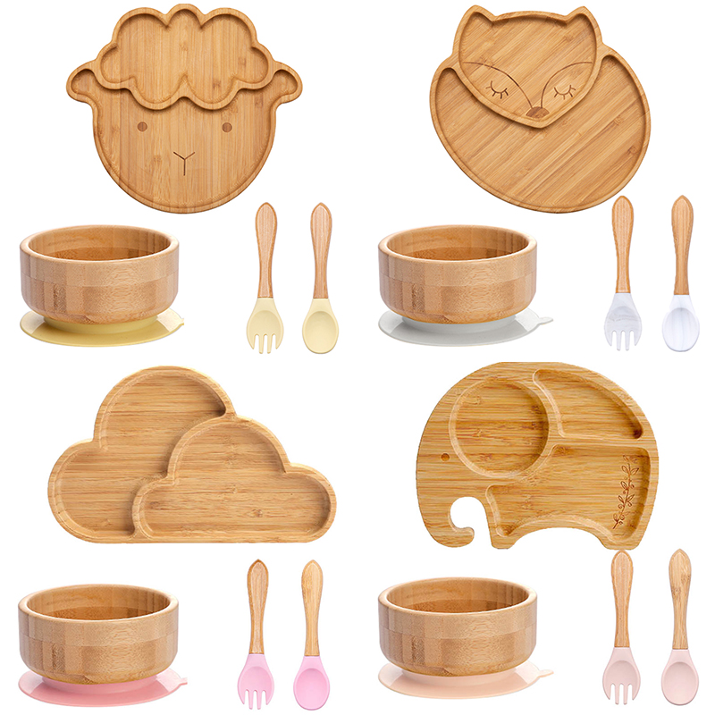Baby Food Menu - 4 Buah Peralatan Makan Anak-anak Mangkuk