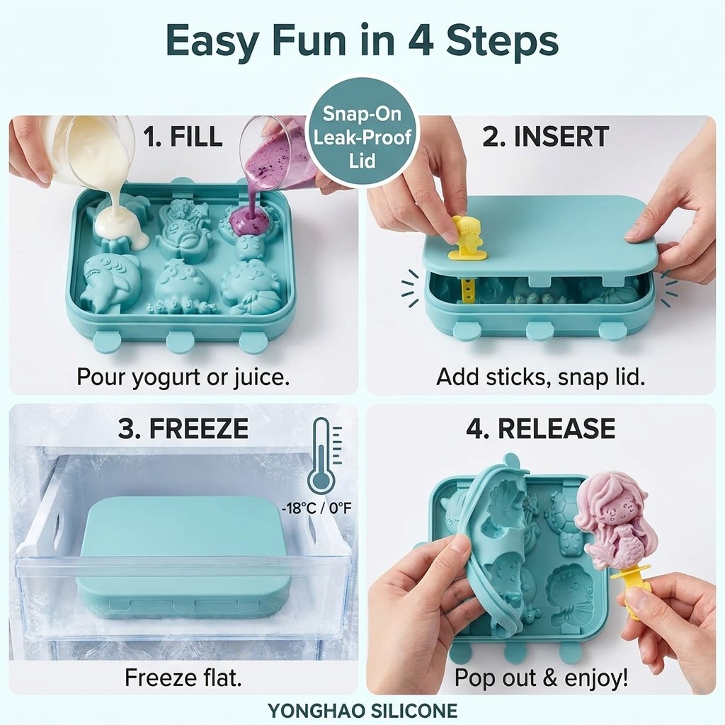 Cetakan Silikon 6 Lubang Bentu - Baby Food Jelly ulasan dan harga