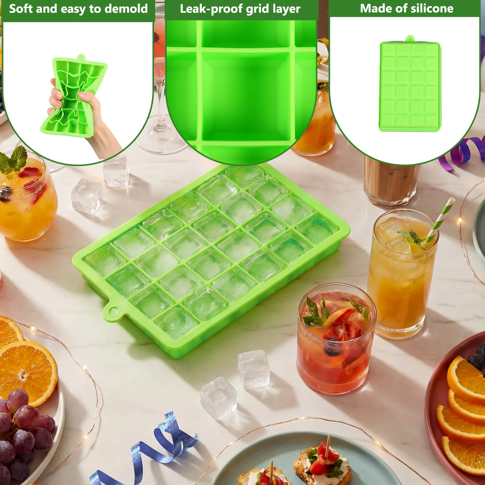 Cetakan Es Batu Silikon Mudah  - Baby Food Jelly ulasan dan harga